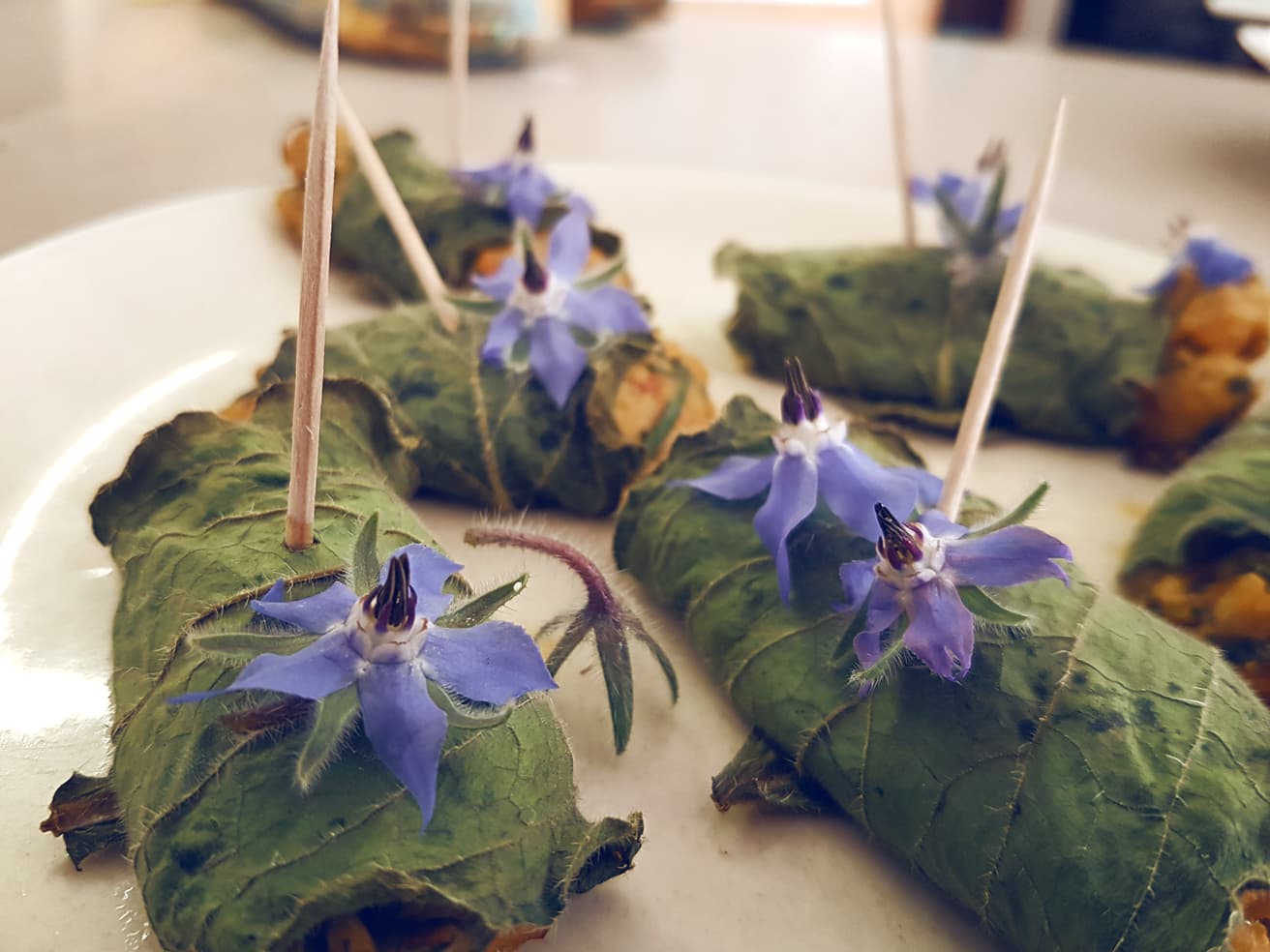 Essbare Blätter und Blüten